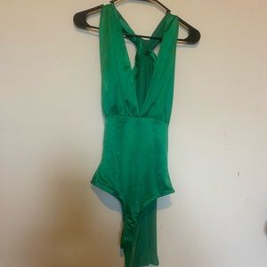 Free People Green Bodysuit